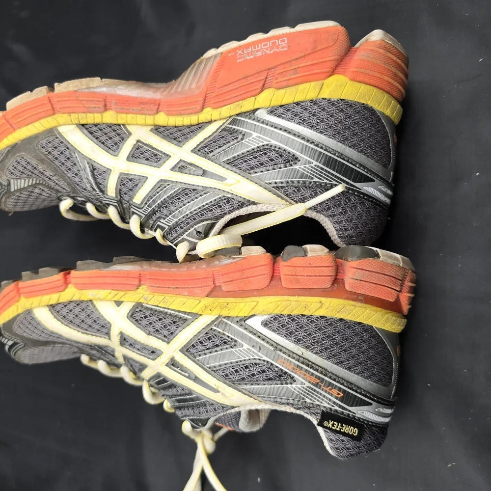 ASICS Gray‎ and Orange Athletic Shoes with Cushioned Support
